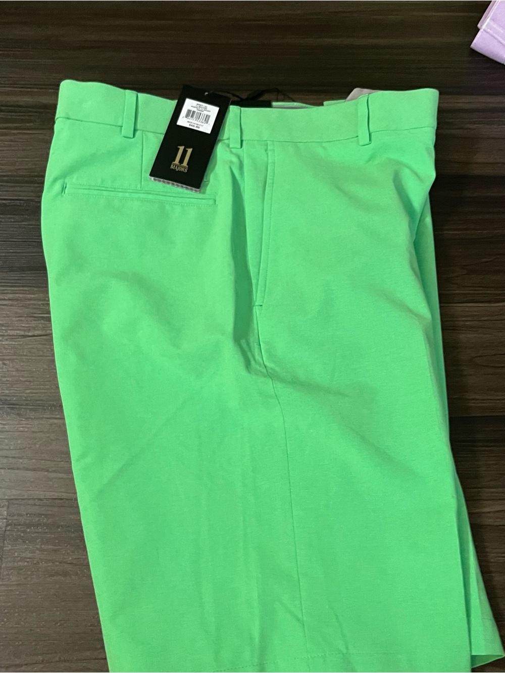 NWT Walter Hagen 11 Majors Golf Shorts Green Plain Front Size W32